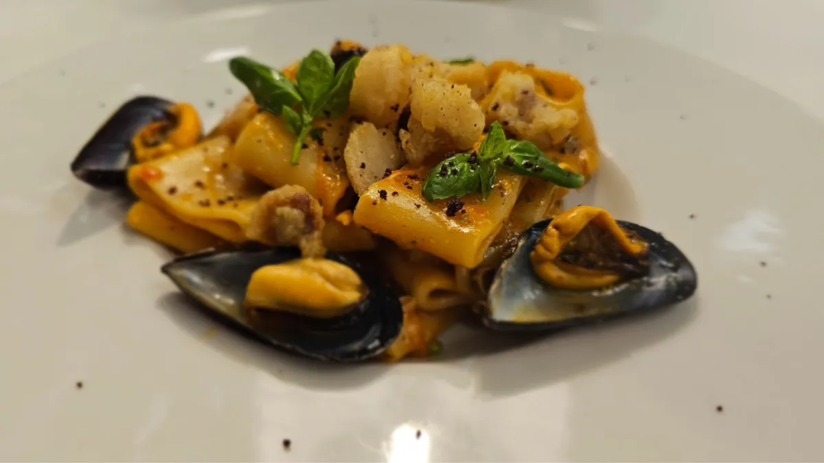 Piatto di pasta ai frutti di mare